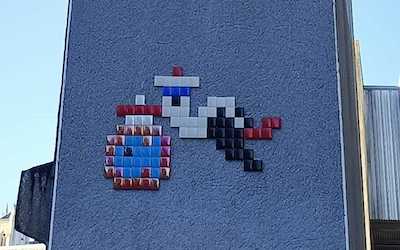 Stork Pixelart